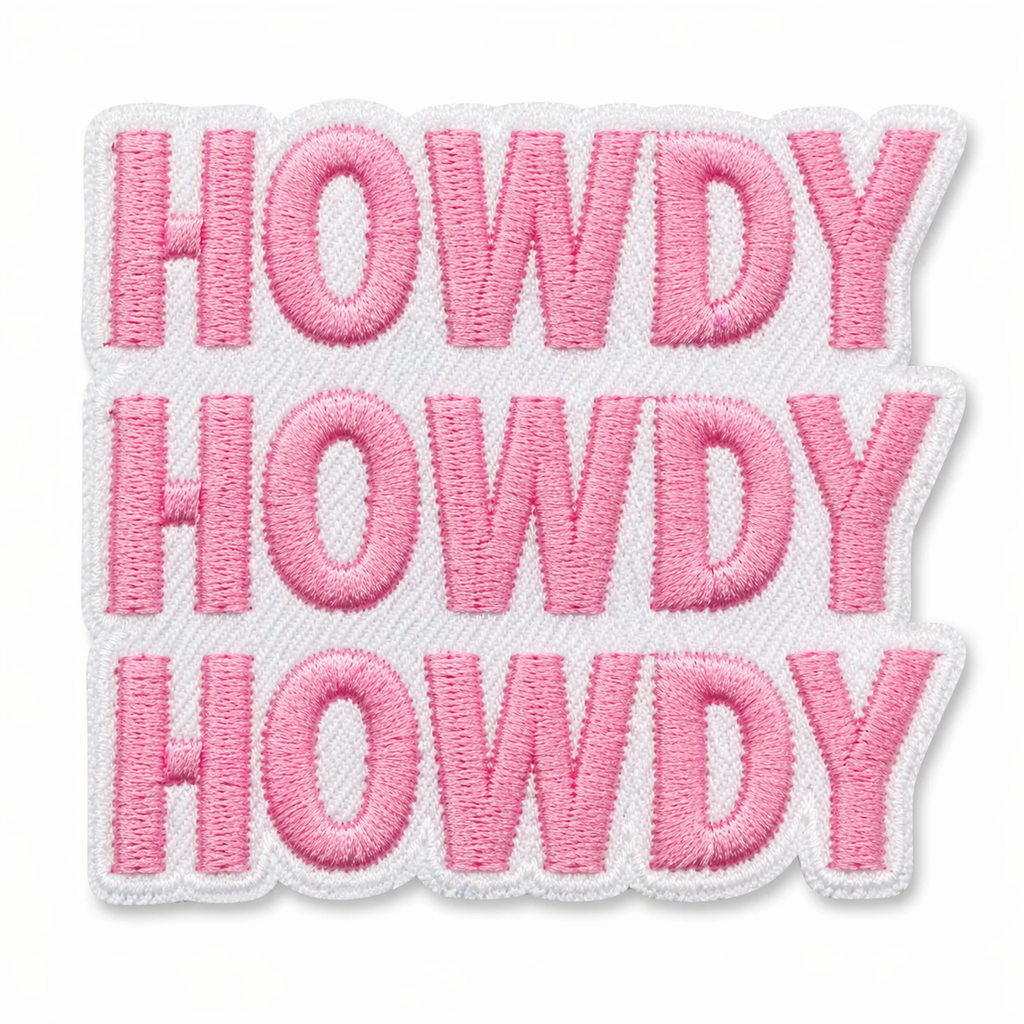 Howdy rosa – strygemærke