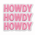 Howdy rosa – strygemærke