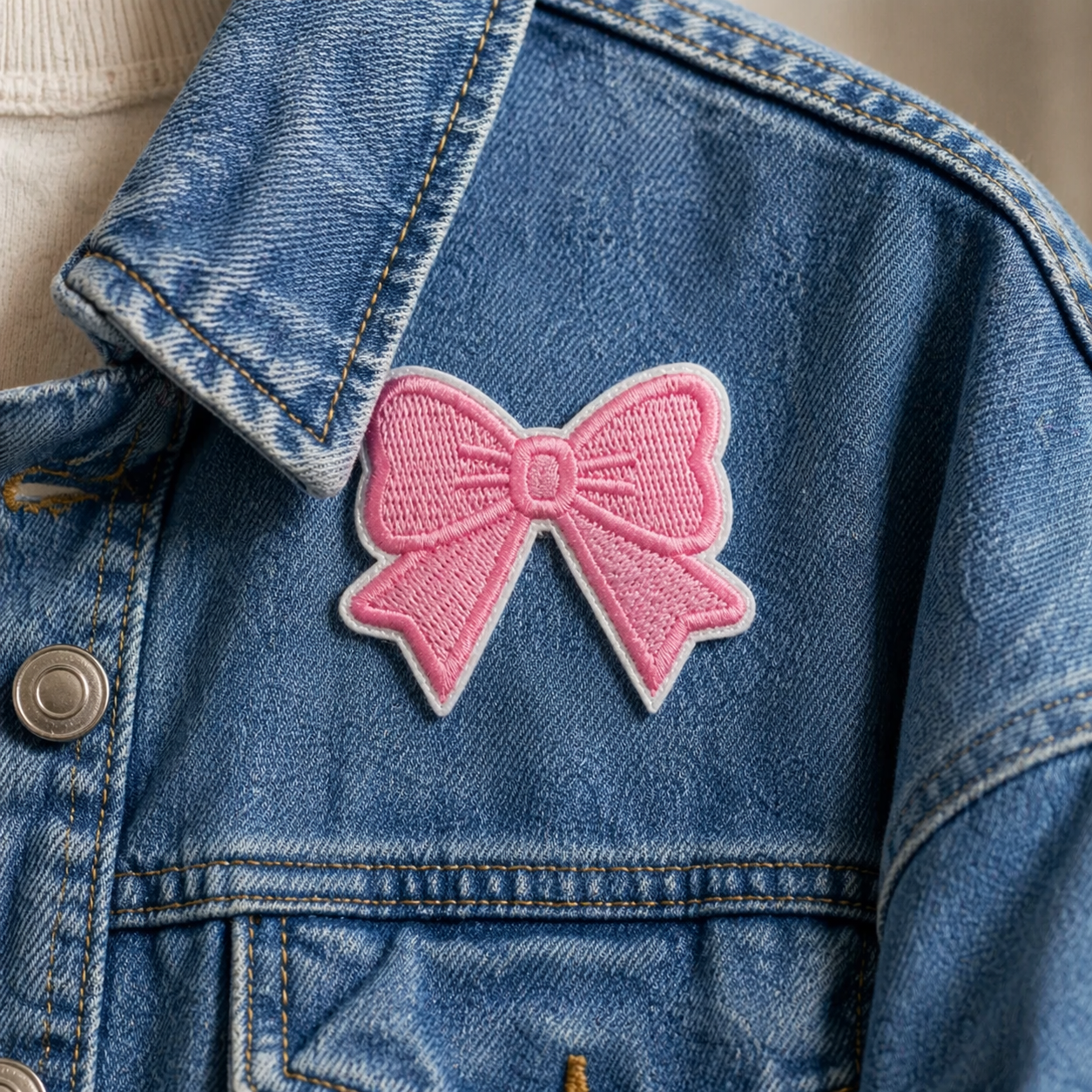 Sløjfe rosa – strygemærke