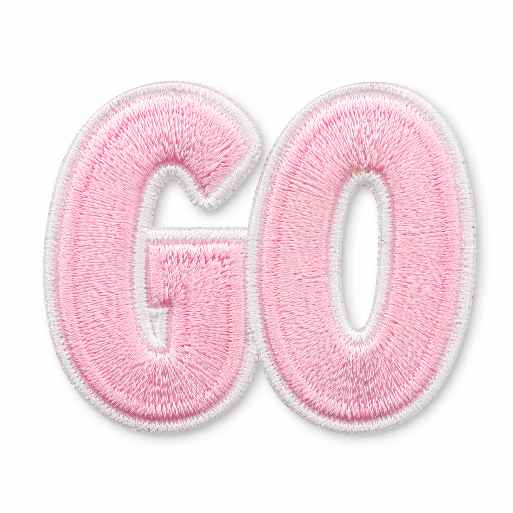 Go-mærke rosa – strygemærke