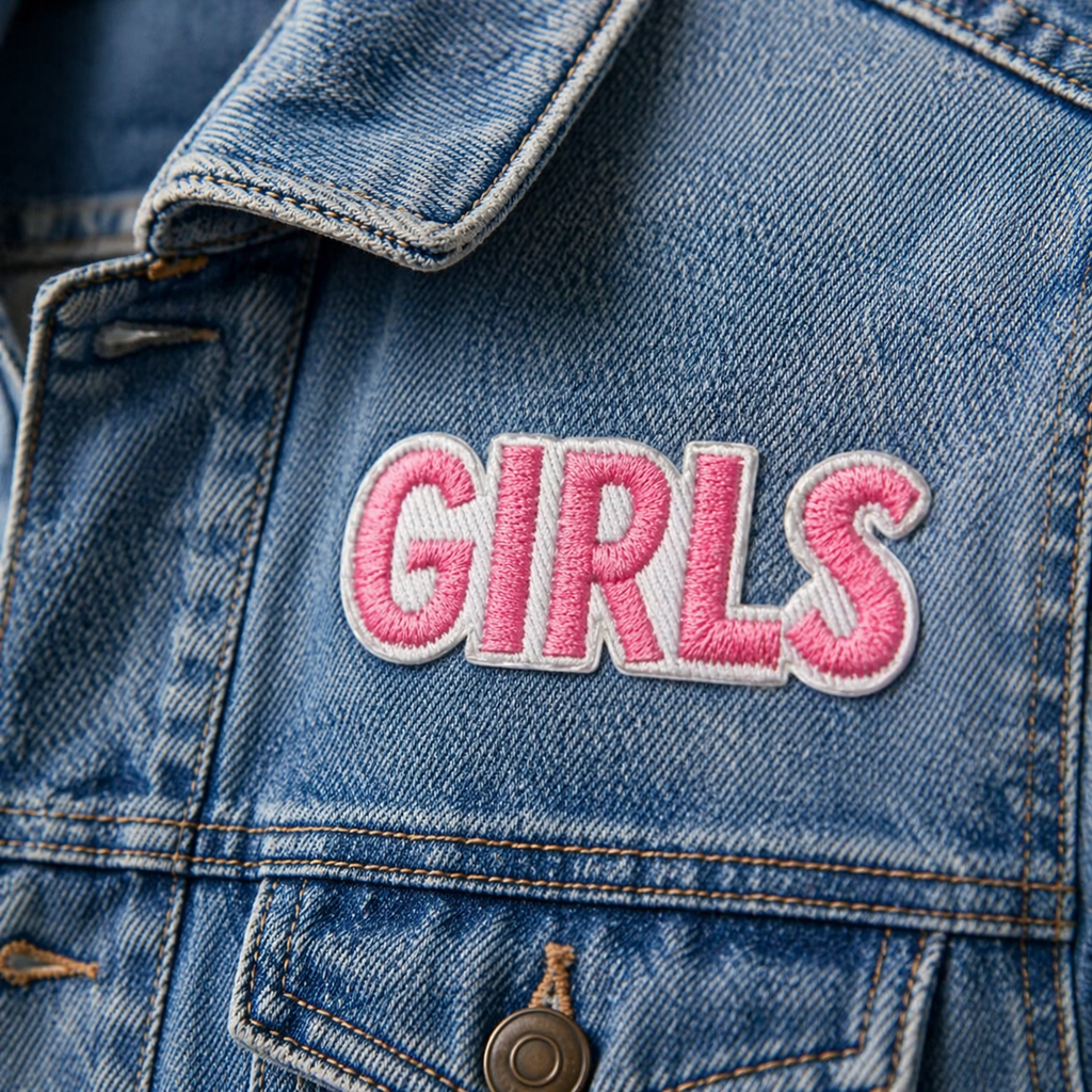 Girls rosa – strygemærke