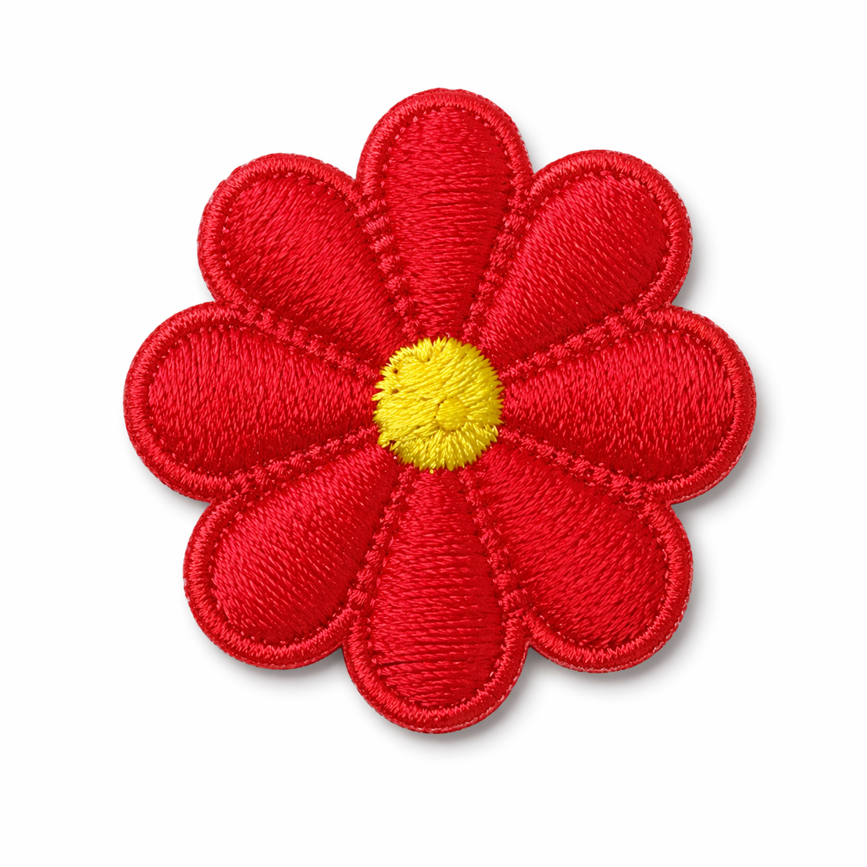 Blomst rød – strygemærke
