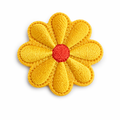 Blomst gul – strygemærke