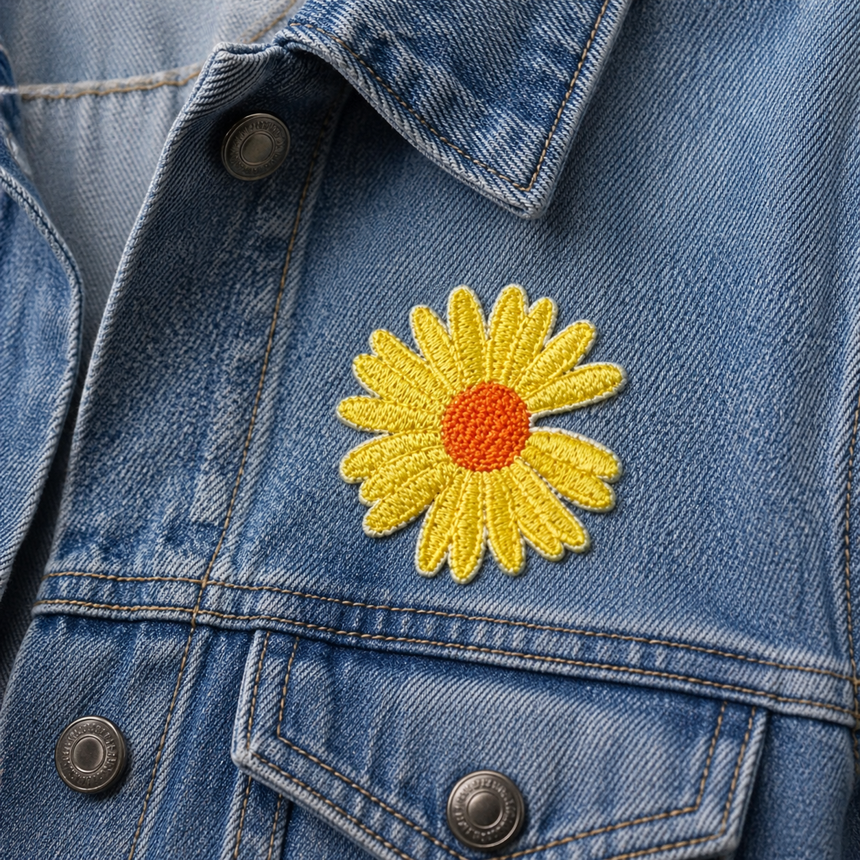 Lykkeblomst gul – strygemærke