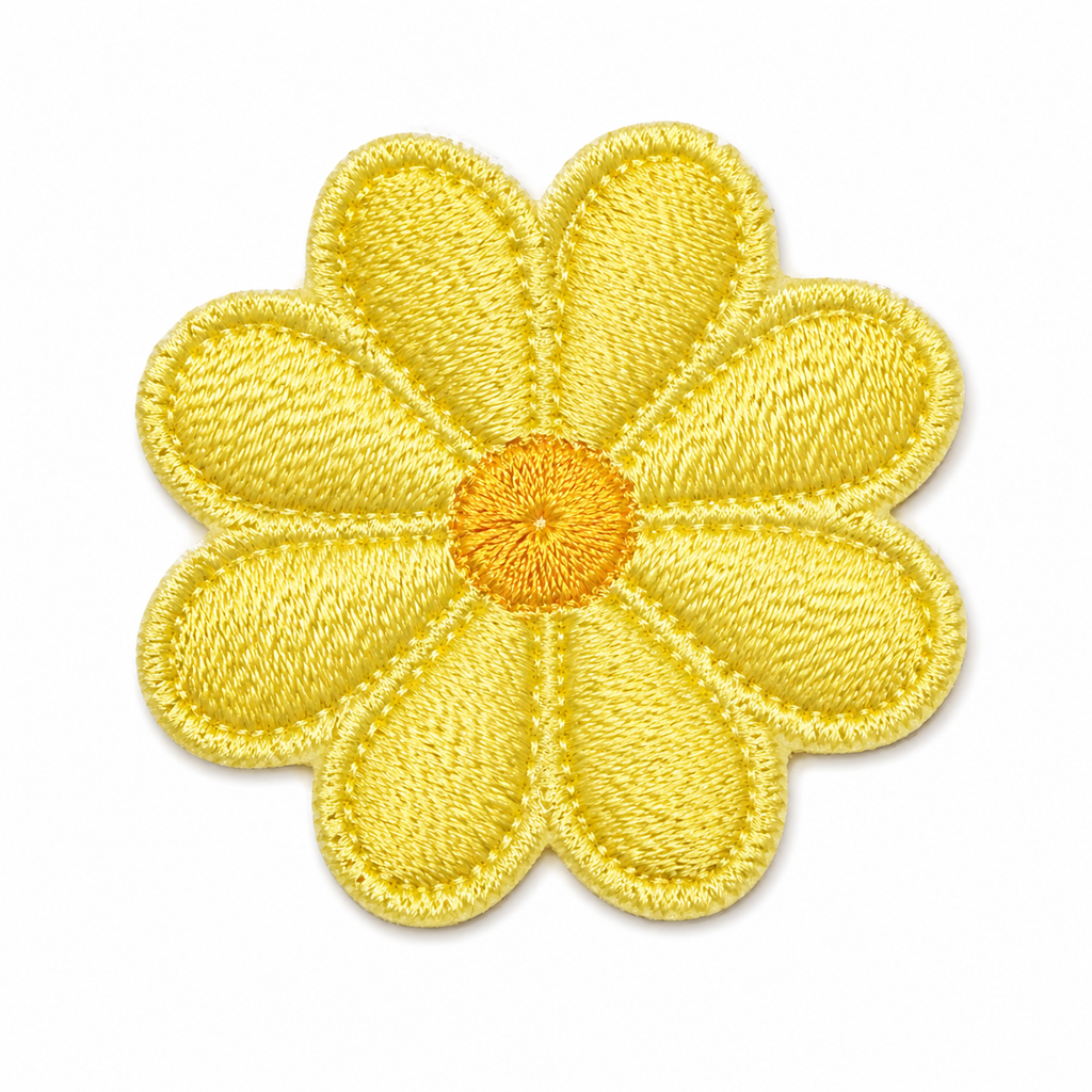 Blomst solgul – strygemærke