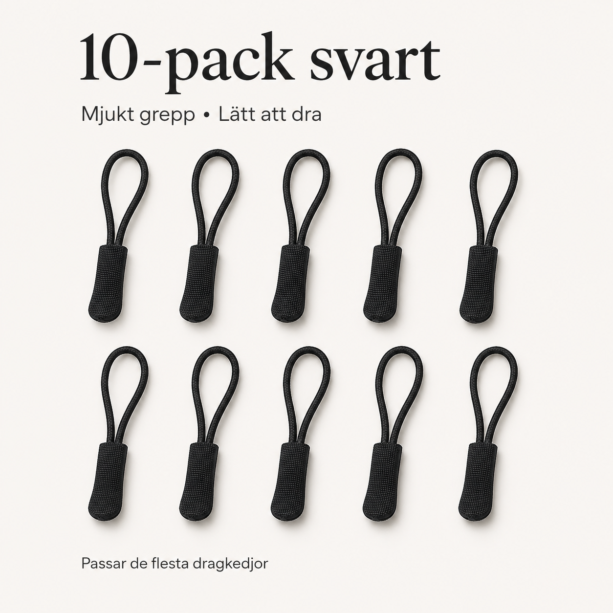 Lynlåsvedhæng til bedre greb – 10 stk.