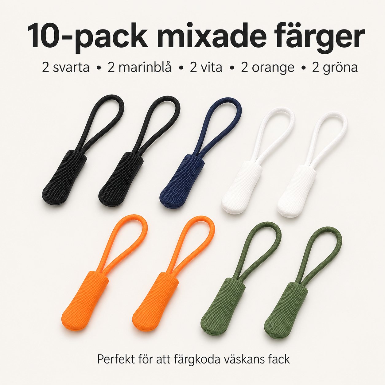 Lynlåsvedhæng til bedre greb – 10 stk.