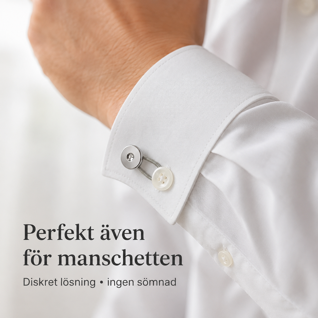 Fleksiknapper 6 stk. – mere plads i krave, manchet og talje
