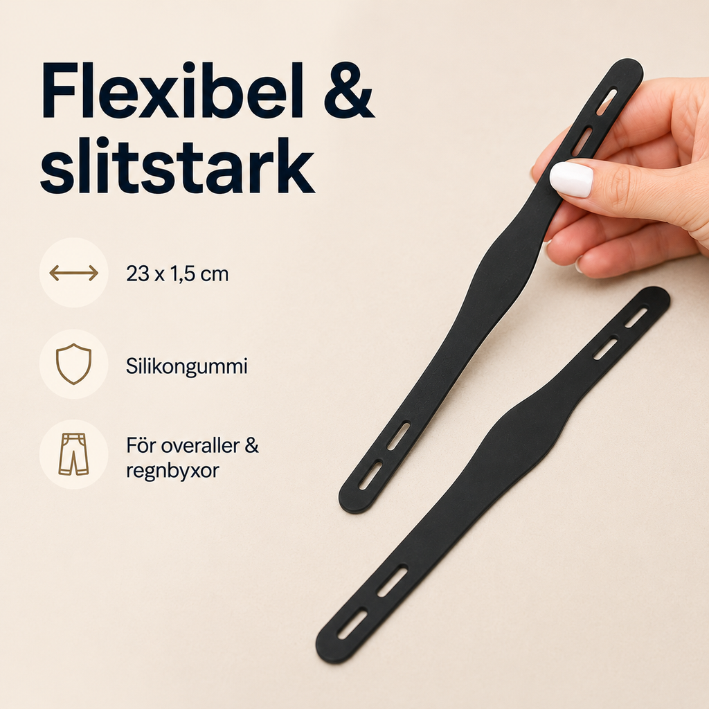 Fodstropper til flyverdragt og regnbukser – 2 stk.