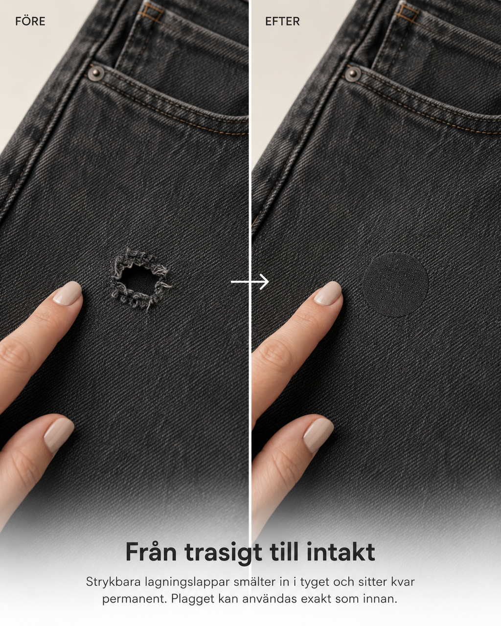 Strygelapper til tøj – reparer med strygejern