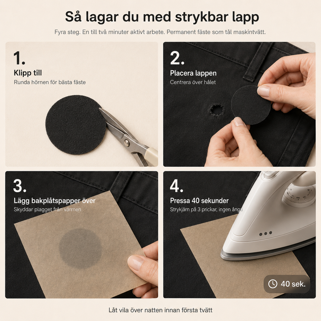 Strygelapper til tøj – reparer med strygejern