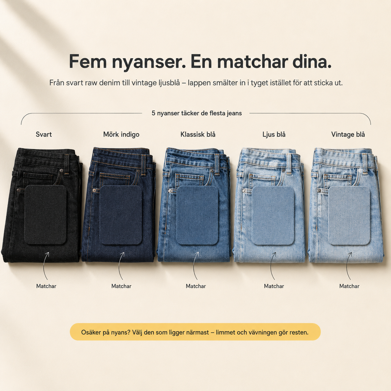 Strygelapper til jeans