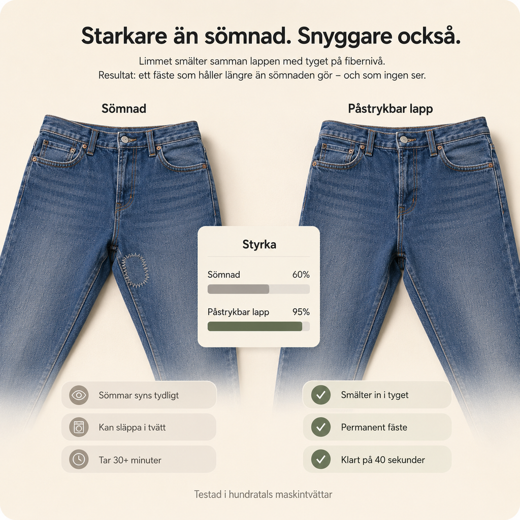 Strygelapper til jeans