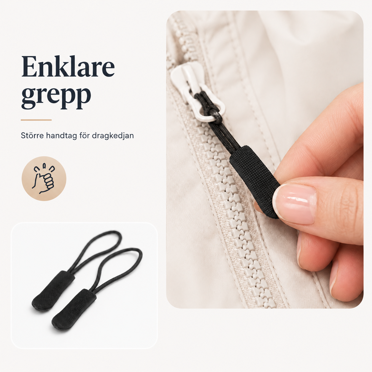 Lynlåsvedhæng til bedre greb – 10 stk.