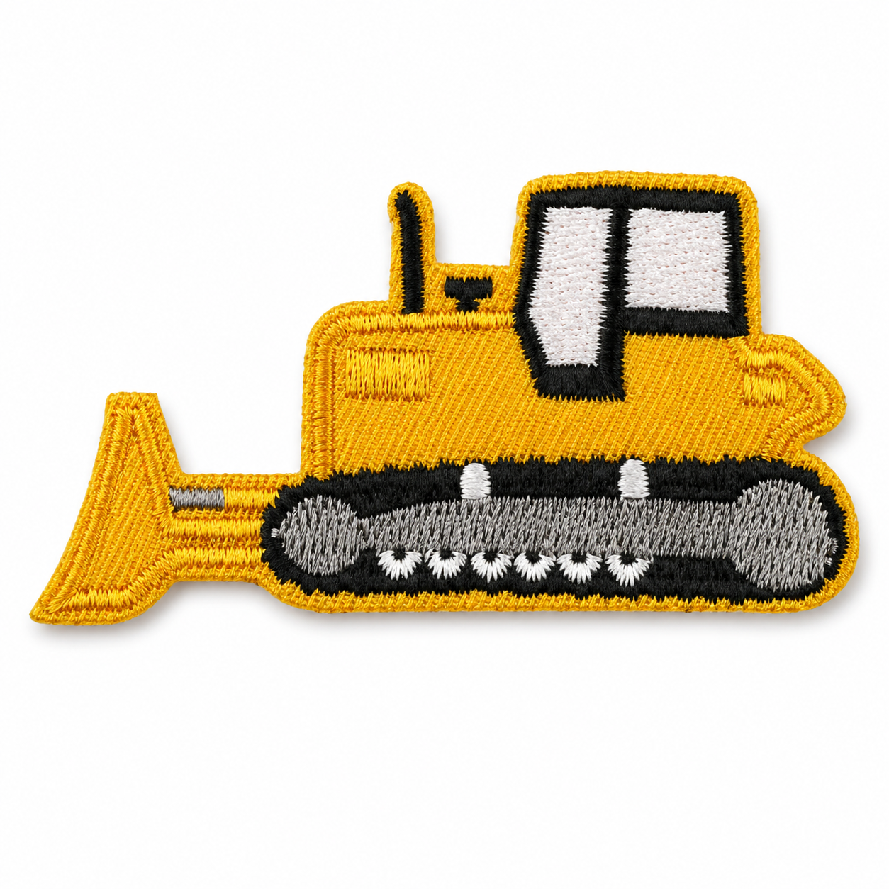 Bulldozer gul – strygemærke